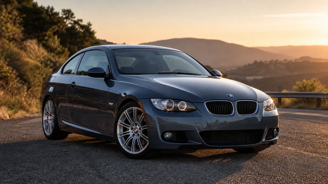 BMW E92 335i Coupe nufotografuotas profilyje