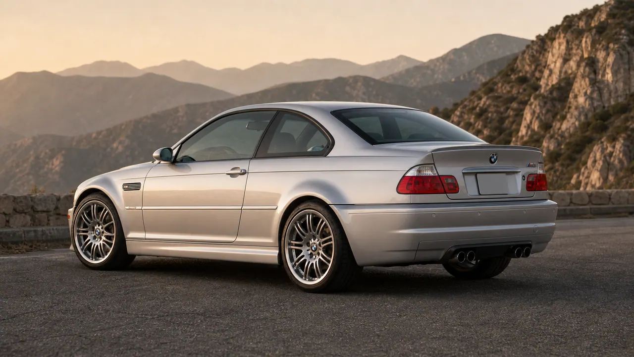 BMW E46 M3 dizaino konteksto palaikymo vizualinis vaizdas