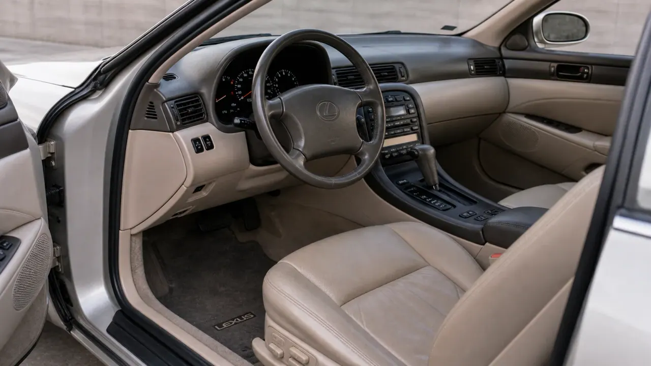 Lexus SC300 and Toyota Soarer luxury-coupe interior support visual from the MxTicleCars provider package