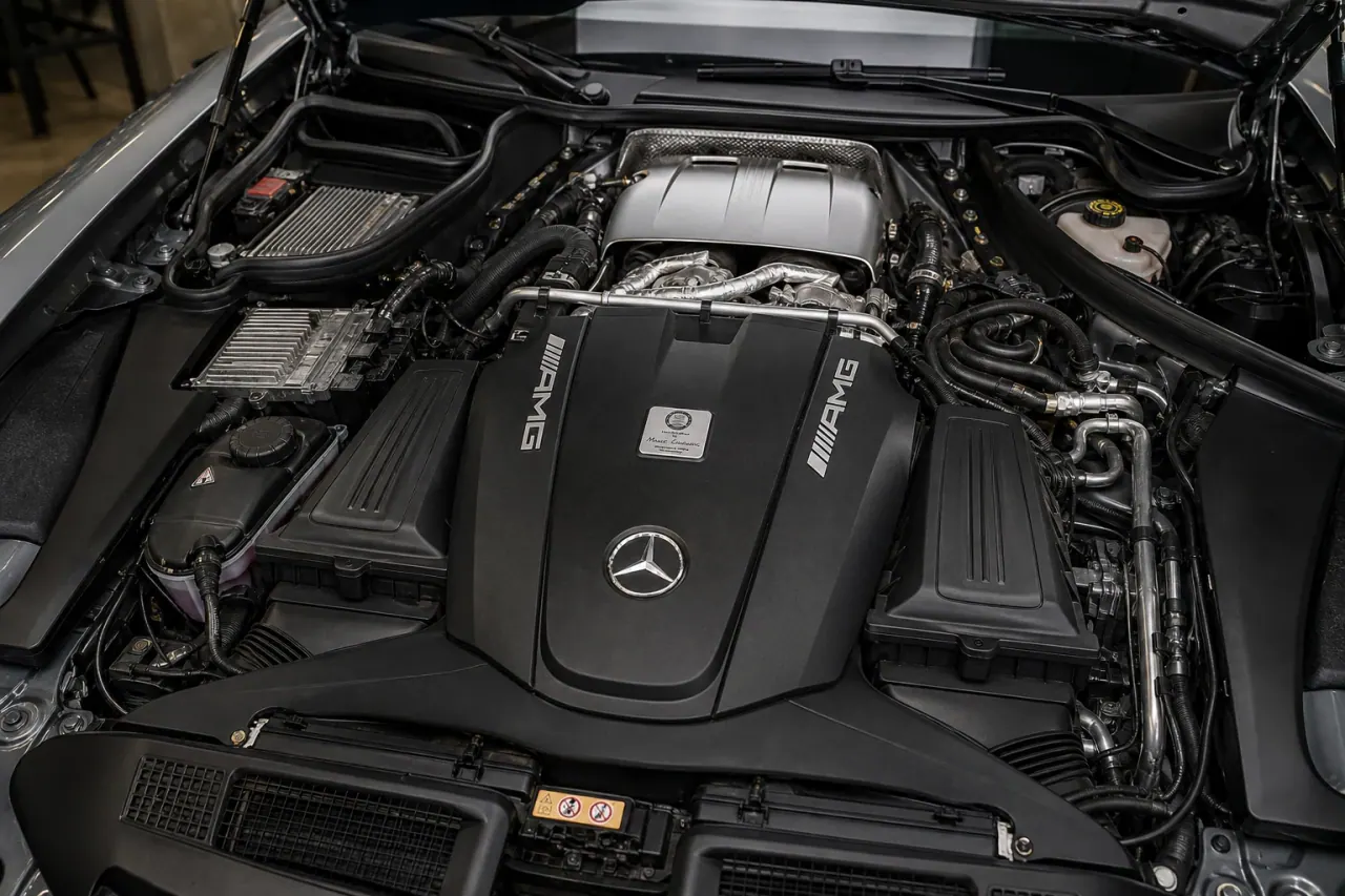 Mercedes-AMG GT S M178 engine bay support visual from the MxTicleCars provider package