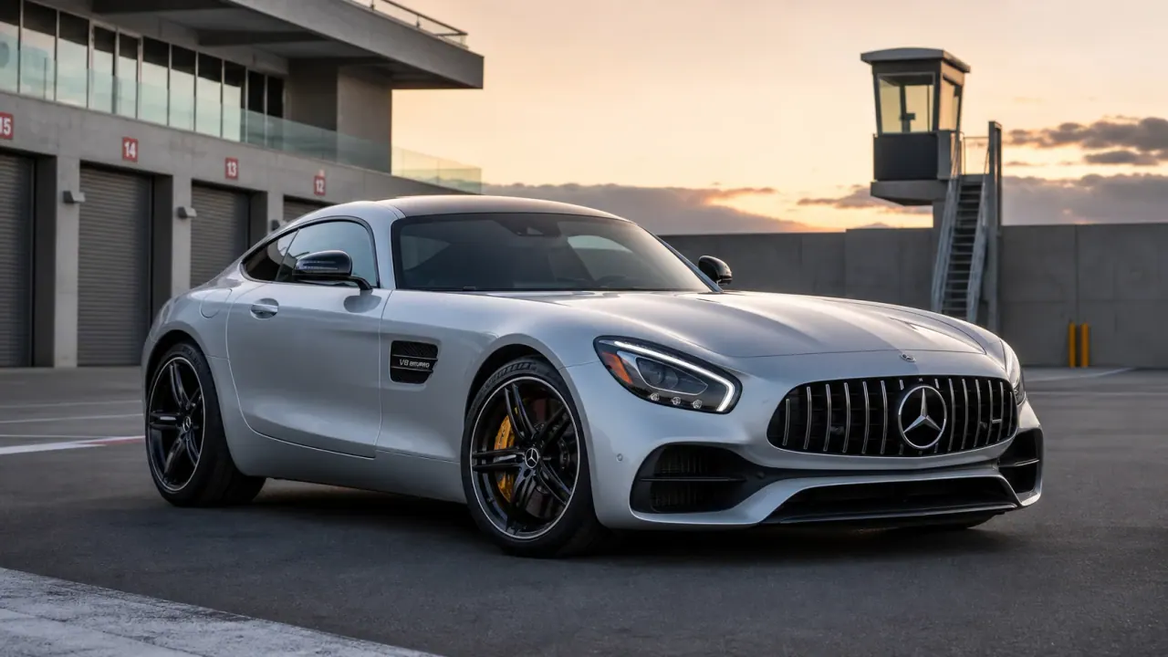 Mercedes-AMG GT S provider-generated article hero image with the car positioned for a live editorial header