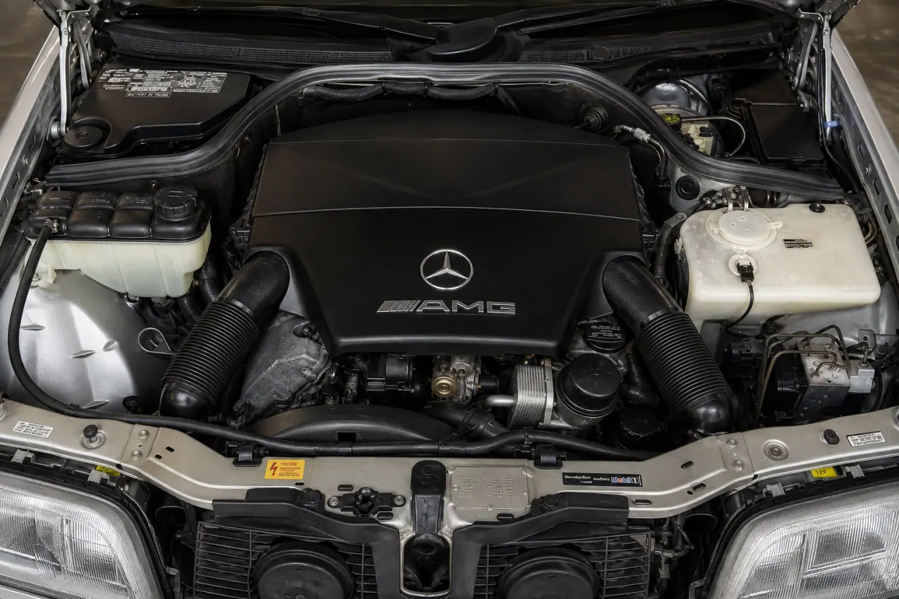 Mercedes-Benz C43 AMG W202 Inspection Guide M113 V8 engine bay image from the MxTicleCars provider package