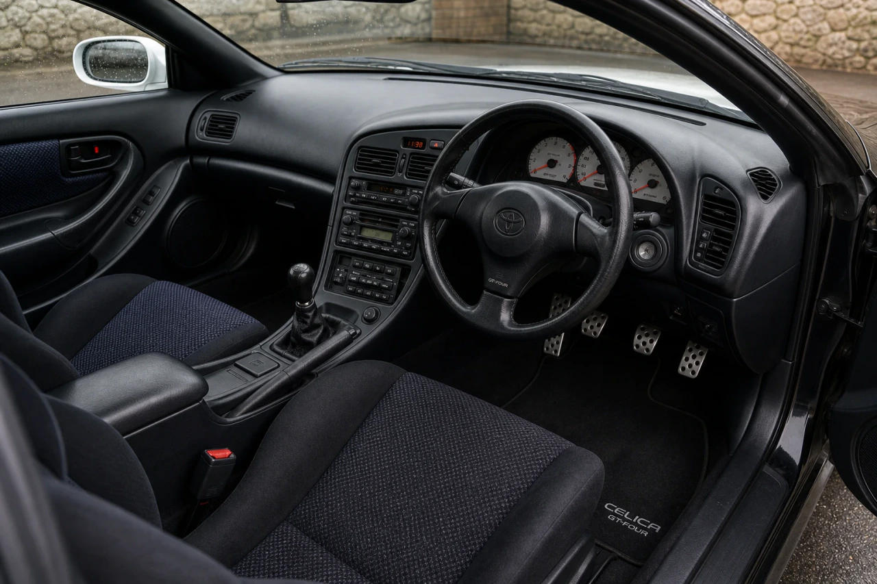Toyota Celica GT-Four ST205 vairo dešinėje pusėje esantis vidaus palaikymo vaizdas iš MxTicleCars tiekėjo paketo