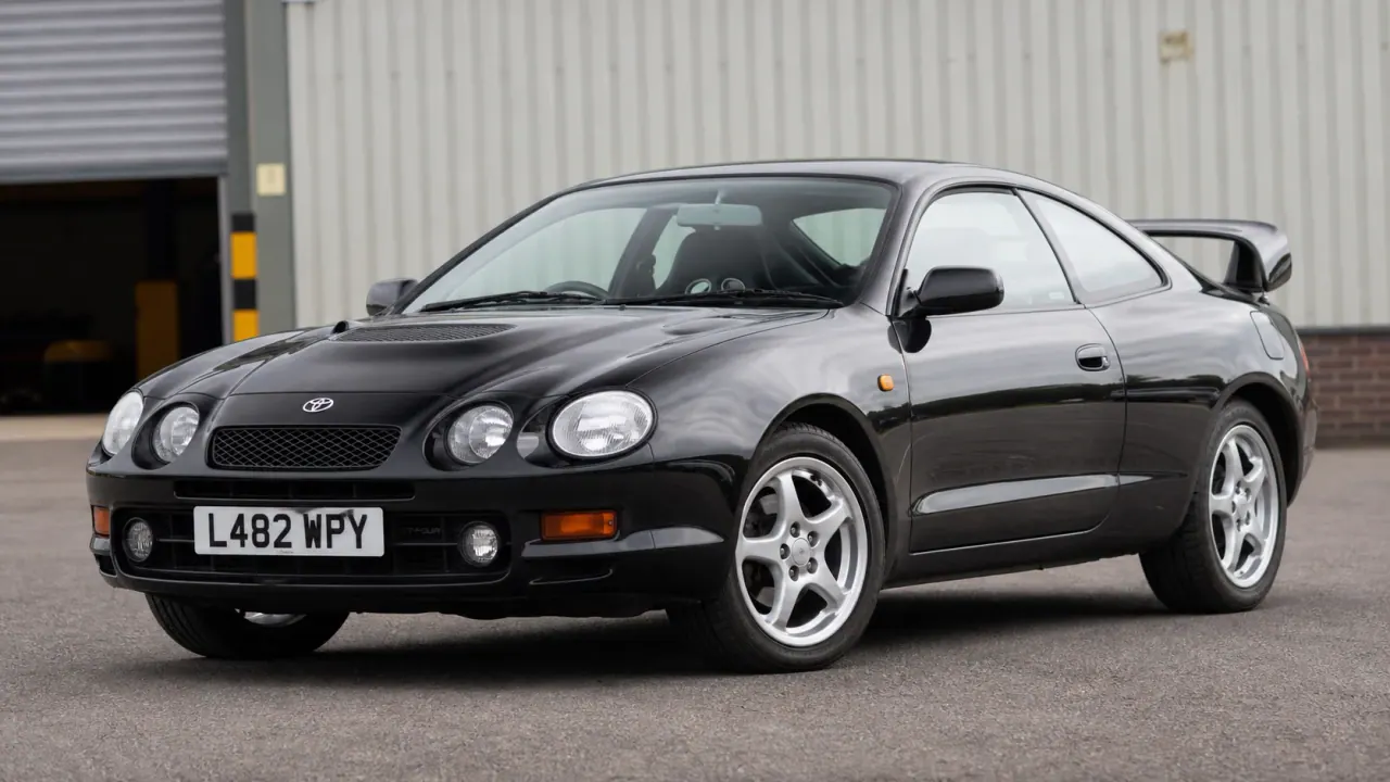 Toyota Celica GT-Four ST205 provider-generated article hero image with the car positioned for a live editorial header