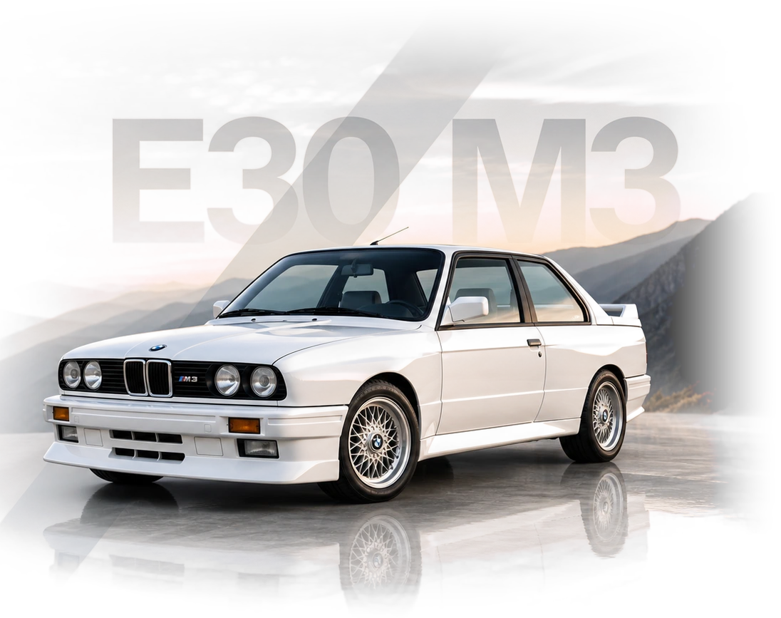 BMW E30 M3 kupė techninis herojus