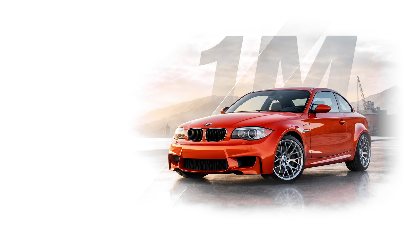 „BMW 1M Coupe“ teikėjo sukurtas straipsnio herojaus vaizdas su automobiliu, kuriame pateikiama tiesioginė redakcijos antraštė