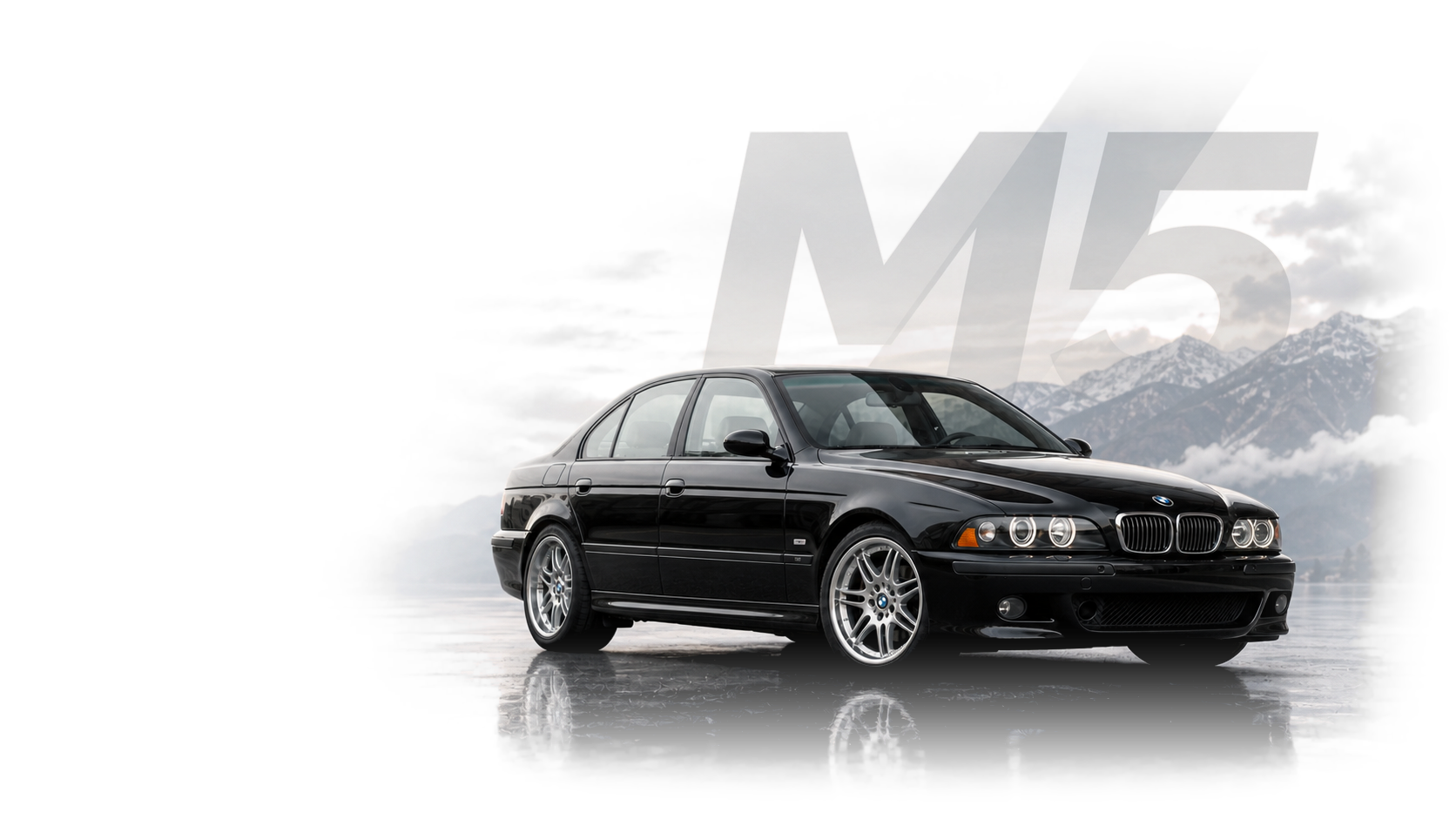 BMW E39 M5 provider-generated article hero image with the car positioned for a live editorial header